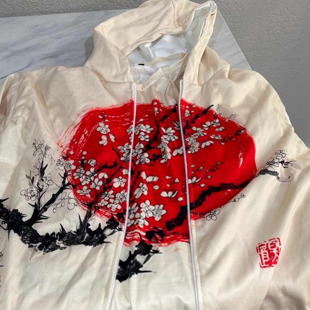 Source Unknown Red and Cream Hoodie